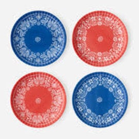 One Hundred 80 Degrees One Hundred 80 Degrees American Holiday Melamine "Paper" Plate Assorted set of 4 CLOSEOUT