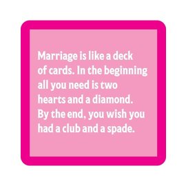 Drinks on Me Coasters Drinks on Me Coasters Marriage Deck of Cards Coaster