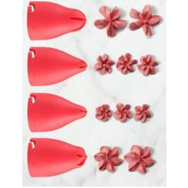 Trudeau Flower Plastic Tips set of 4 DISCONTINUED