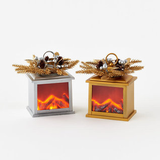 One Hundred 80 Degrees One Hundred 80 Degrees Gold OR Silver Firelight Lantern Ornament Assorted SOLD INDIVIDUALLY