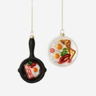 One Hundred 80 Degrees One Hundred 80 Degrees Breakfast Glass Ornament Assorted SOLD INDIVIDUALLY
