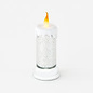 One Hundred 80 Degrees One Hundred 80 Degrees Candle Silver Swirling Glitter 10" CLOSEOUT/NO RETURN
