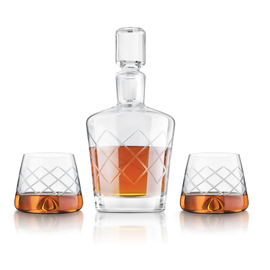 Final Touch Final Touch 4pc Lead-Free Crystal Whiskey Decanter Set