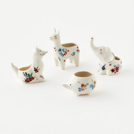 One Hundred 80 Degrees One Hundred 80 Degrees Animal Pot Ceramic 2.5 inch Assorted Sold Individually CLOSEOUT/NO RETURN