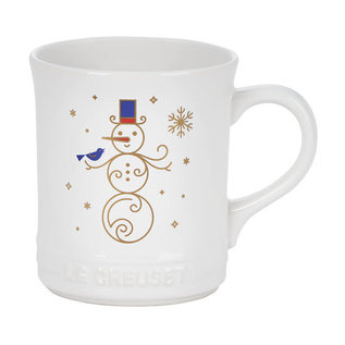 Le Creuset Le Creuset Noel Collection 14 oz Snowman Mug White with Applique