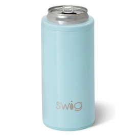 Swig Swig Shimmer Aquamarine Skinny Can Cooler 12oz