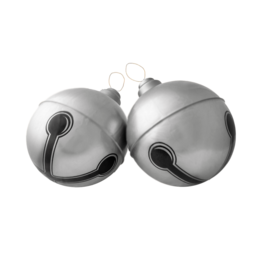 Holiball Holiball Inflatable Ornament Holibell Silver 12 inch Set of 2