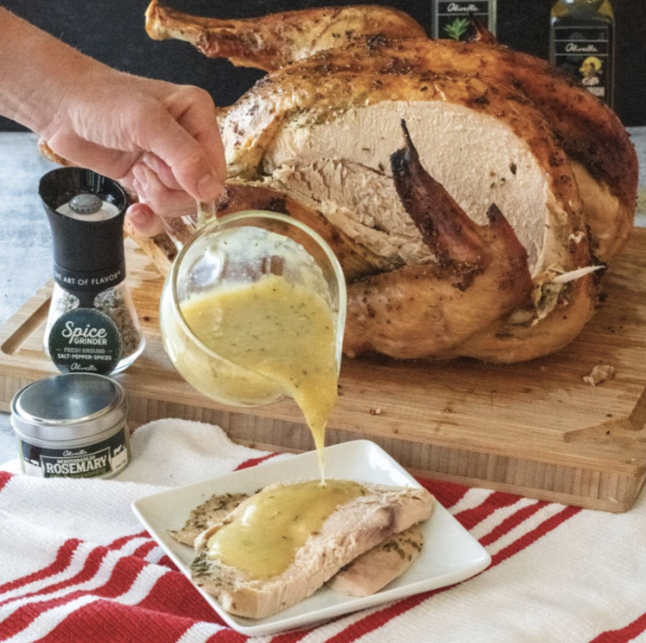 Brown Sugar Brined Turkey with Zesty Pan Sauce