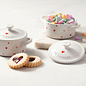 Le Creuset Le Creuset L'Amour Collection Mini Round Cocotte White with Hearts