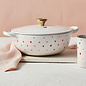 Le Creuset Le Creuset L'Amour Collection Soup Pot White with Gold Knob 2.75qt