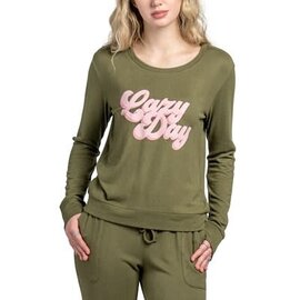 DM Merchandising Inc DM Merchandising Hello Mello Olive Lazy Day 2.0 Long Sleeve Medium