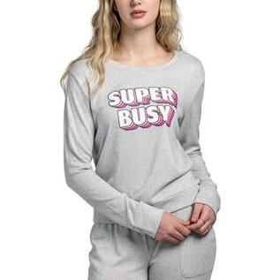 DM Merchandising Inc DM Merchandising Hello Mello Gray Super Busy 2.0 Long Sleeve X-Large