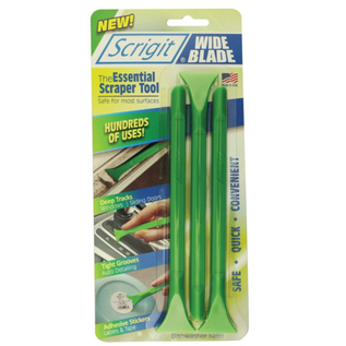 Harold Import Company Inc. HIC Scrigit Essential Scraper Tool Wide Blade set of 3 green