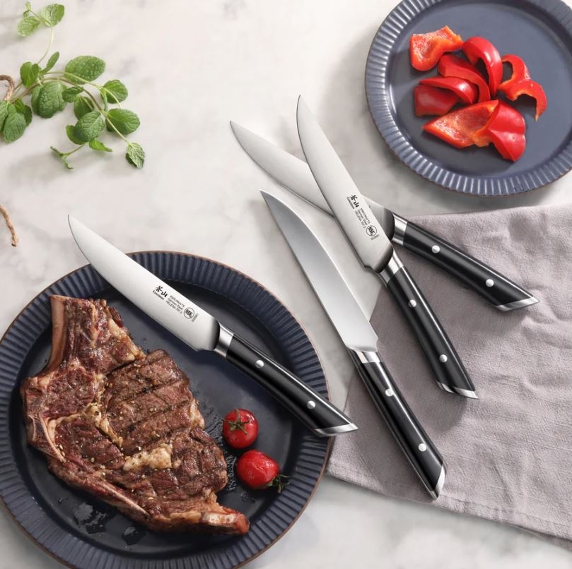 Cangshan Helena 4 Piece Fine Edge Steak Knife Set Black Murphy's