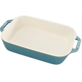 Staub Staub Ceramic Rectangular Baking Dish 10.5 x 7.5 in Rustic Turquoise