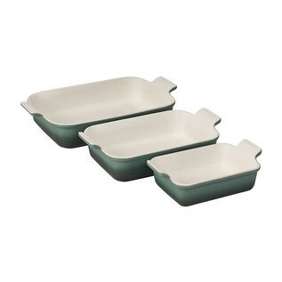 Le Creuset Le Creuset Heritage 3 Piece Rectangular Baking Dish Set Artichaut