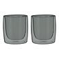 Zwilling J.A. Henckels Zwilling Sorrento Bar Double Wall Tumbler Glass 9 oz set of 2 Smoke Grey