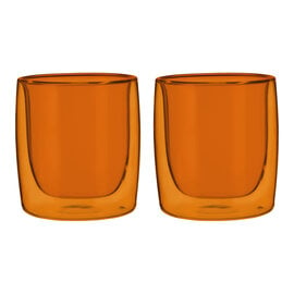 Zwilling J.A. Henckels Zwilling Sorrento Bar Double Wall Tumbler Glass 9 oz set of 2 Amber