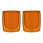 Zwilling J.A. Henckels Zwilling Sorrento Bar Double Wall Tumbler Glass 9 oz set of 2 Amber