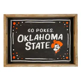 Valiant Gifts Valiant Gifts Oklahoma State Spirit Wood Rectangular Tray