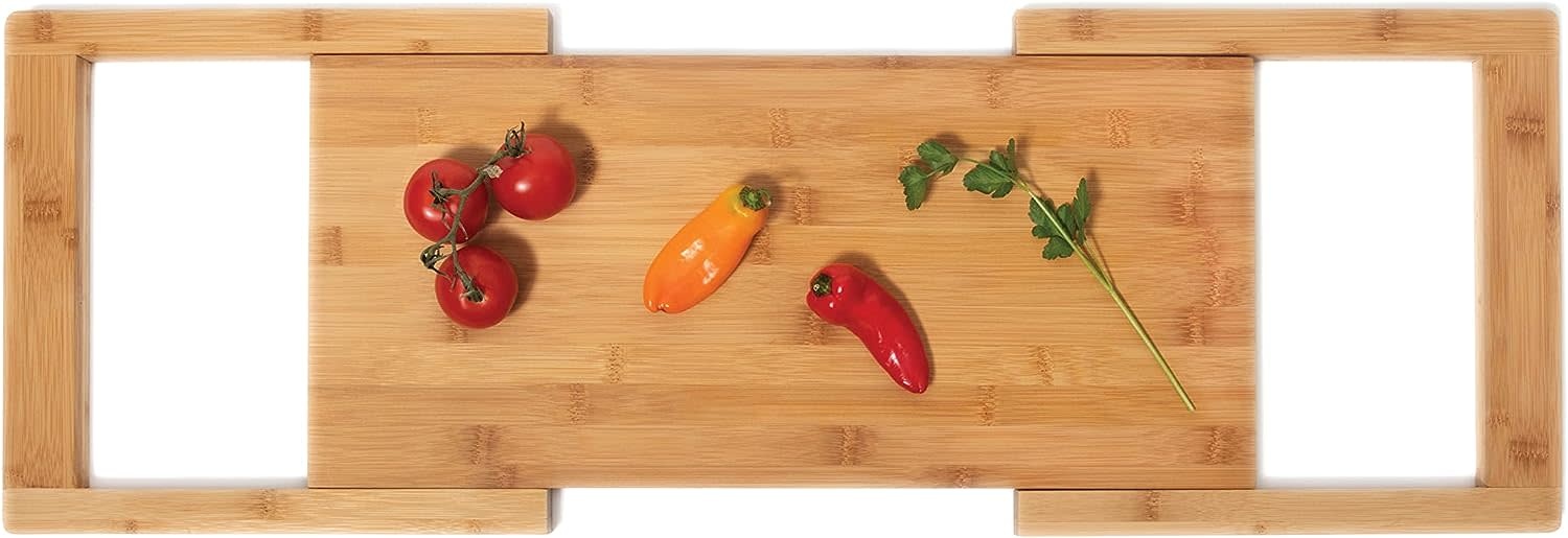 Lipper International Bamboo Over The Sink Expandable Cutting Board
