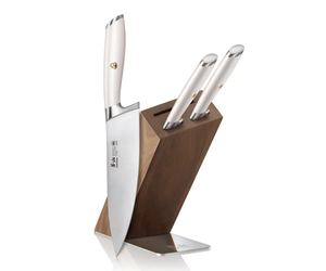 Cangshan Helena 4 Piece Hua Acacia Knife Block Set Black