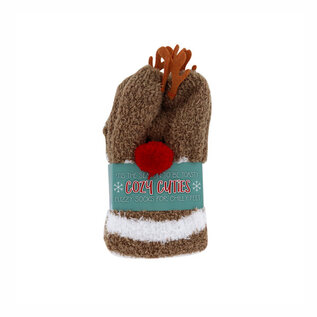 DM Merchandising Inc DM Cozy Cuties Fuzzy Holiday Socks Assorted SOLD INDIVIDUALLY