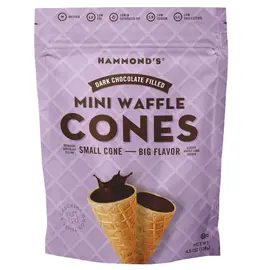 Hammond's Candies Hammond's Mini Waffle Cones Dark Chocolate