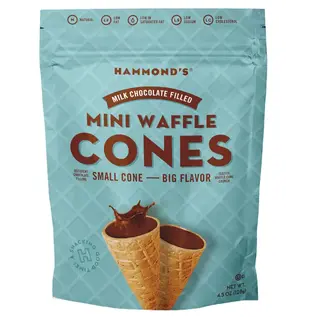 Hammond's Candies Hammond's Mini Waffle Cones Milk Chocolate