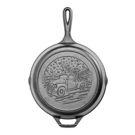 Lodge Cast Iron Lodge Cast Iron Skillet with Winter Truck Scene 10.25 inch