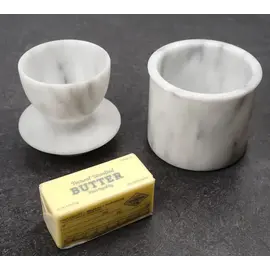 RSVP RSVP Stoneware Butter Pot White Marble