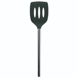 Tovolo Silicone Slotted Turner with Stainless Steel Handle Charcoal