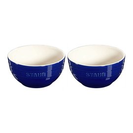 Staub Staub Ceramic Large 6.5 in. Universal Bowl Set of 2 Dark Blue