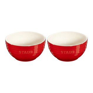 Staub Staub Ceramic Large 6.5 in. Universal Bowl Set of 2 Cherry