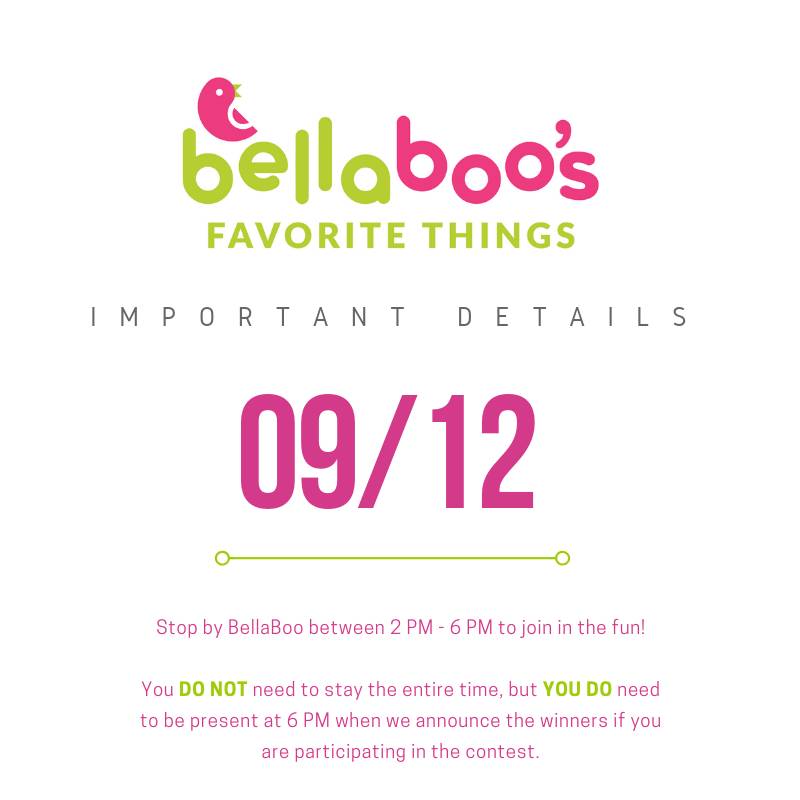 BellaBoo's Favorite Things Giveaway Final Details