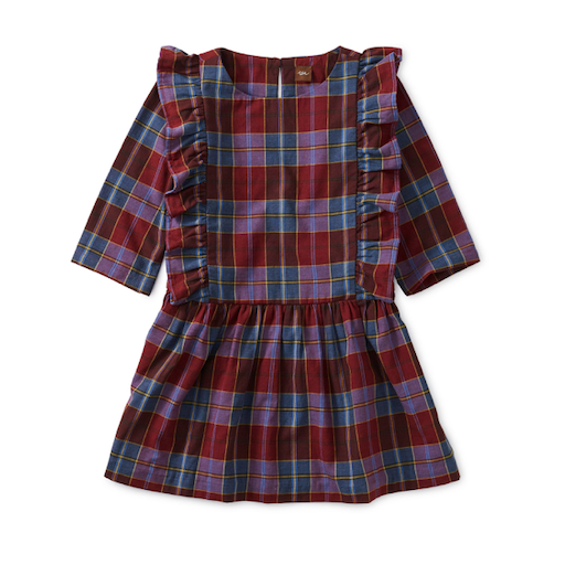plaid ruffle dress