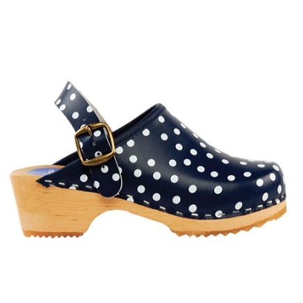 polka dot clogs