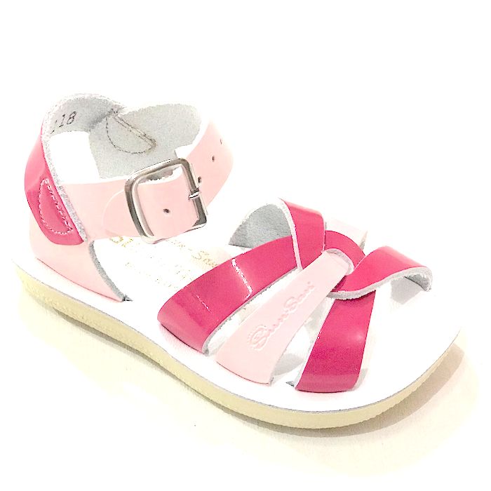 pink salt water sandals
