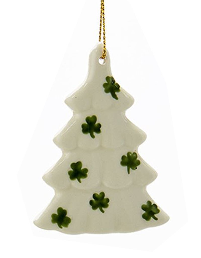 Kurt Adler Irish Christmas Ornament Porcelain Tree W Shamrocks