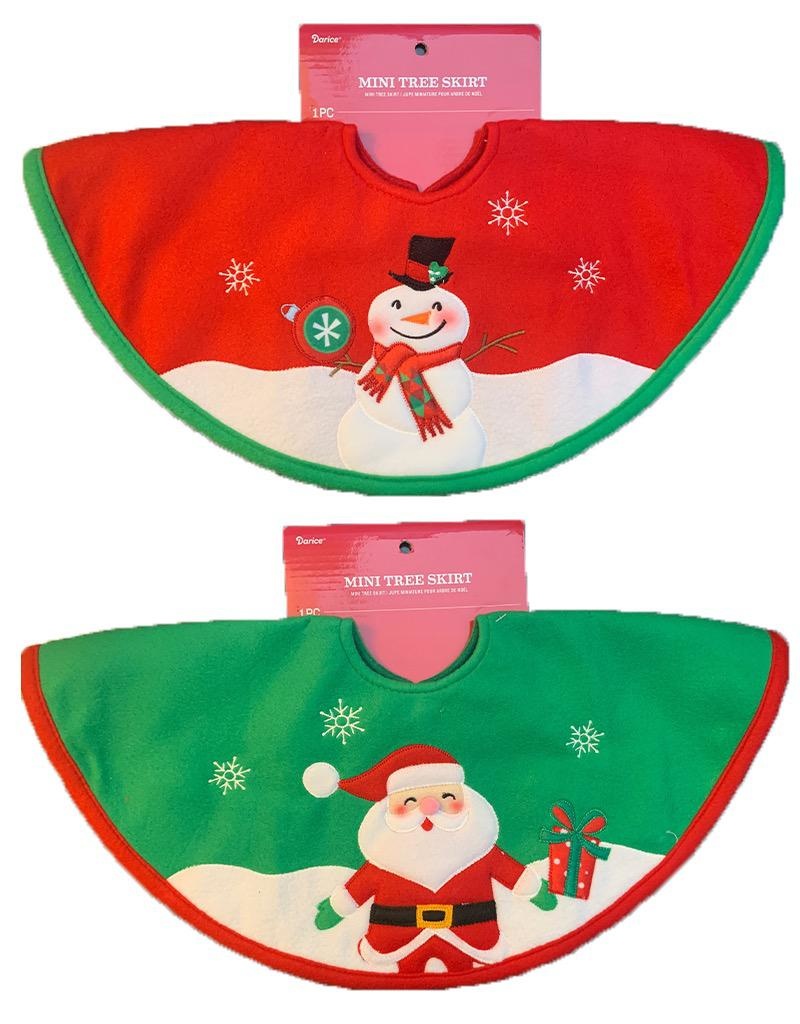 Darice Mini Christmas Tree Skirts 2 Torted 18 Inch Snowman Santa Darice Mini Christmas Tree Skirts 2 Torted 18 Inch Snowman Santa