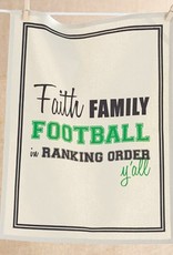 Mud Pie Faith Family Football Towel