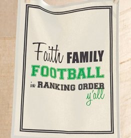 Mud Pie Faith Family Football Towel
