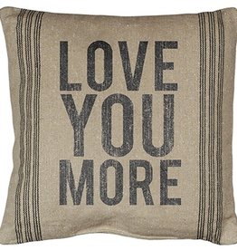 Primatives by Kathy Love You More Dark Pillow 20" sq.