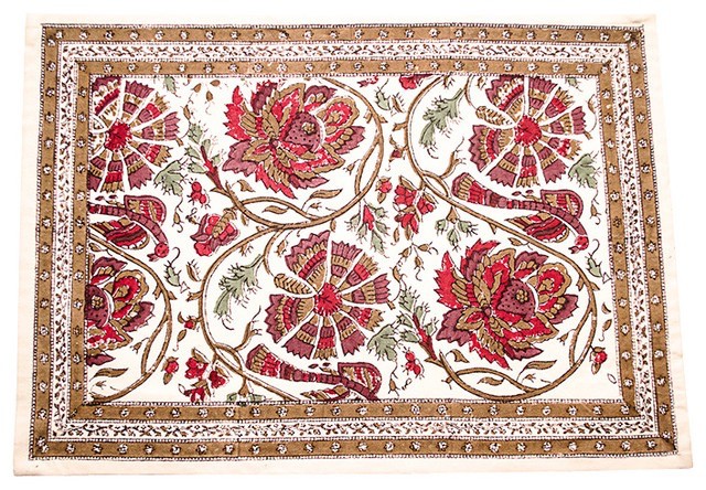 CLM Ent. Inc. Set of 2 Josephine Placemats in Red