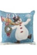Creative Coop Snowman Canvas Pillow 16"sq.