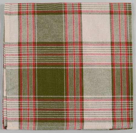 Single Woven Green Plaid Napkin