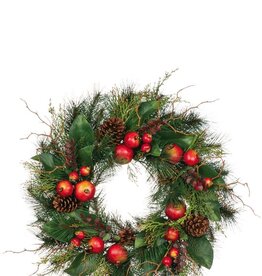 Sullivan Pine/Pomegrante Wreath 24"