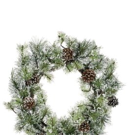 Sullivan Snow Pine Wreath 24"