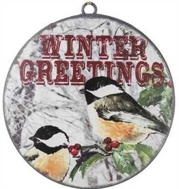 Sullivan Winter Greetings Disc Ornament 6"