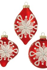 RAZ Imports Crochet Snowflake Ornament 4"